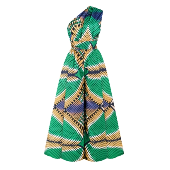 Green multi Print Jumpsuit - Picture 4 of 4